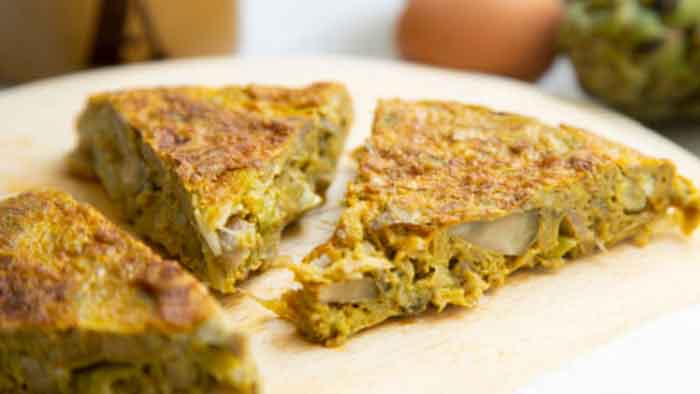 Tortilla de alcachofas - recetas faciles